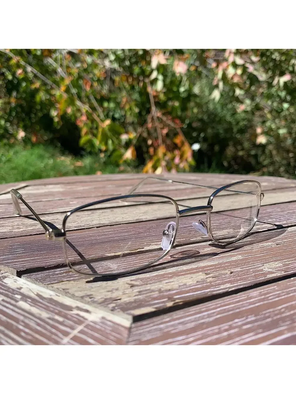 Vintage Y2K Silver Clear Sunglasses